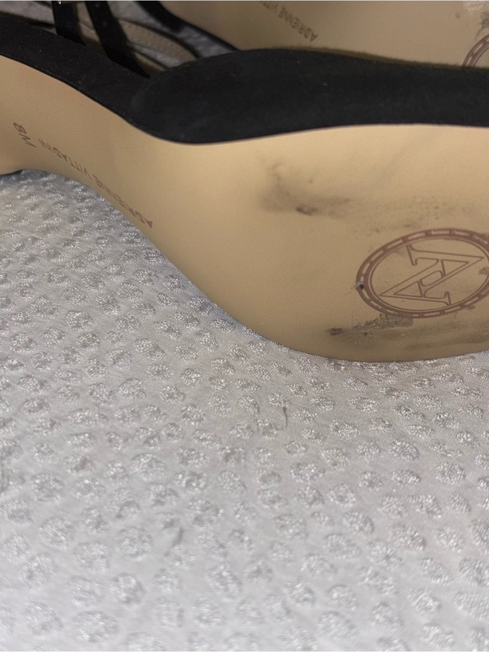 Adrienne Vitadini Black suede Women's Heels - Elegant Evening Pump 8.5M - Picture 4 of 5
